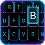 smart emoji neon keyboard android application logo